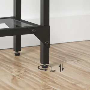 VASAGLE Konzolový stolík Pered 100 cm čierny/číry