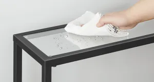 VASAGLE Konzolový stolík Pered 100 cm čierny/číry