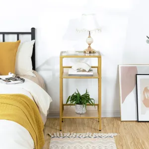 Odkladací stolík Vasagle Nortia 40 cm číry/zlatý