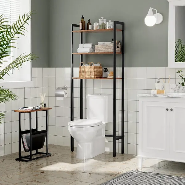 Príručný stolík Vasagle Olmira 45 cm čierny/hnedý