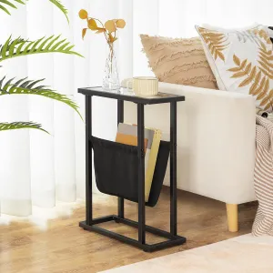 VASAGLE Odkladací stolík Fido 40 cm čierny/číry