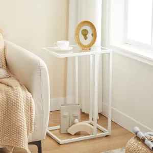 Odkladací stolík Vasagle Rivet 30 cm číry/biely