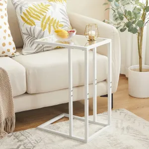 Odkladací stolík Vasagle Rivet 30 cm číry/biely