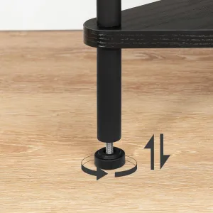 Rohový regál Vasagle Ebbi 30 cm čierny