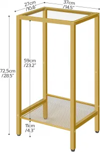 Odkladací stolík Vasagle Lamosa 37 cm číry/zlatý