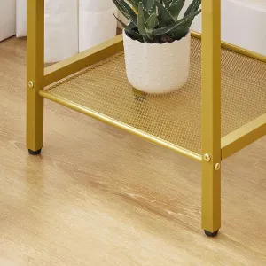 Odkladací stolík Vasagle Lamosa 37 cm číry/zlatý
