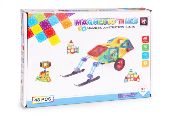 MULTISTORE Magnetická stavebnice 48 ks MULTI vícebarevná