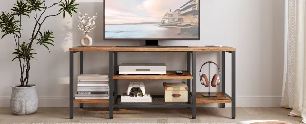 TV stolík Vasagle Werry 120 cm čierny/hnedý