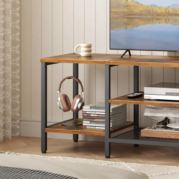 TV stolík Vasagle Werry 120 cm čierny/hnedý
