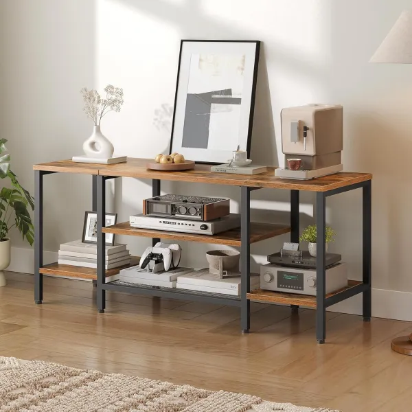 TV stolík Vasagle Werry 120 cm čierny/hnedý