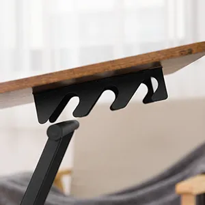 Skladací odkladací stolík Vasagle Melori 60 cm čierny/hnedý