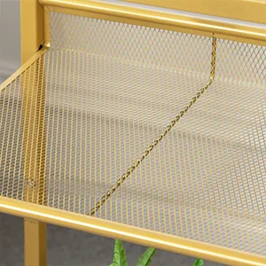 Odkladací stolík Vasagle Nortia 40 cm číry/zlatý