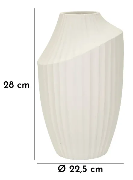 Mauro Ferretti Váza Ice Jar 38 cm krémová