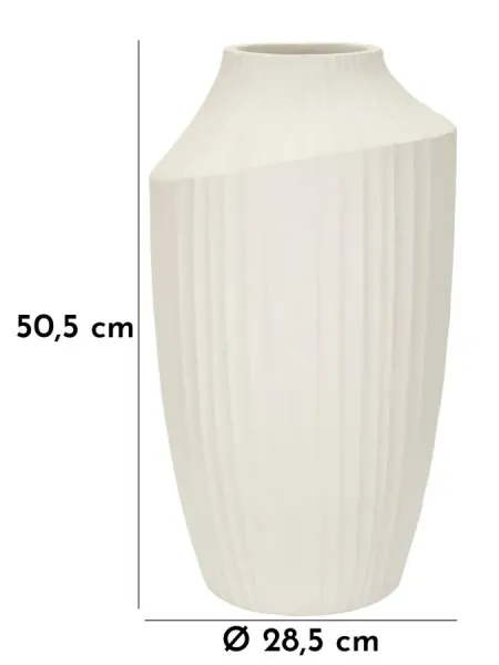 Mauro Ferretti Váza Ice Pot 50,5 cm krémová