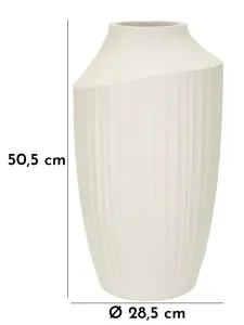 Mauro Ferretti Váza Ice Pot 50,5 cm krémová