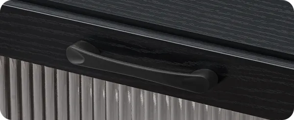 VASAGLE Závesný TV stolík Browny 140 cm s LED osvetlením čierny