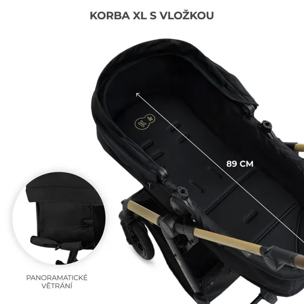 Kočík Kinderkraft Moov 2 XL Air 3v1 Farba: Grey