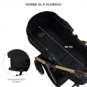 Kočík Kinderkraft Moov 2 XL Air 3v1 Farba: Grey