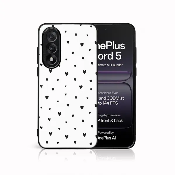 MY ART Ochranný kryt pre OnePlus Nord 5 5G BLACK HEARTS (167)