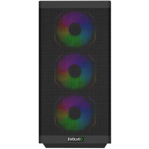 EVOLVEO Scorpio, Big Tower/4x ARGB/sklo+mřížka