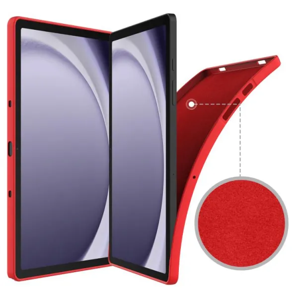 RUBBER Ochranný kryt pre Samsung Galaxy Tab A11+ červený