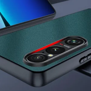 LEATHER Ochranný kryt pre Sony Xperia 10 VII čierny