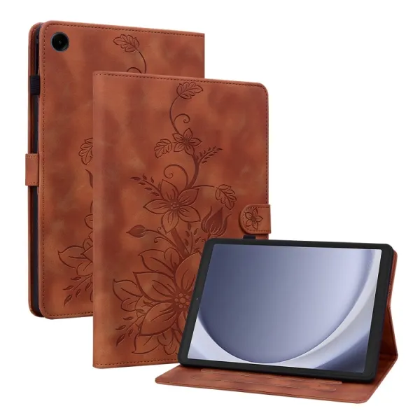ART LILY Zaklápacie puzdro pre Samsung Galaxy Tab A11 hnedé
