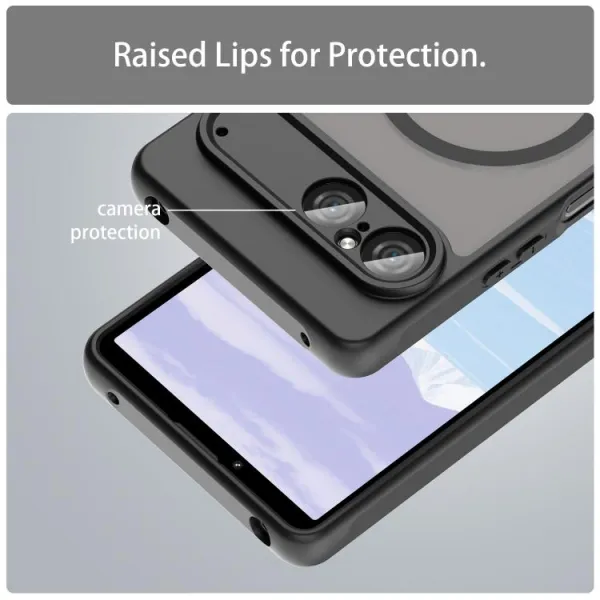 FANDUN MAGSAFE Ochranný kryt pre Sony Xperia 10 VII čierny