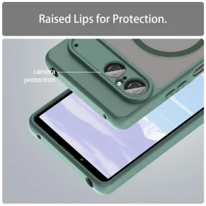 FANDUN MAGSAFE Ochranný kryt pre Sony Xperia 10 VII zelený