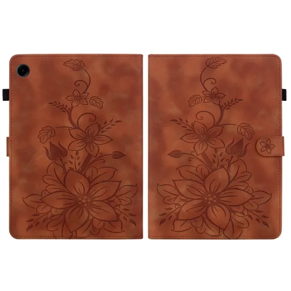ART LILY Zaklápacie puzdro pre Samsung Galaxy Tab A11 hnedé