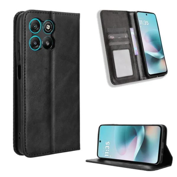 BUSINESS Peňaženkové puzdro pre Motorola Moto G57 Power čierne