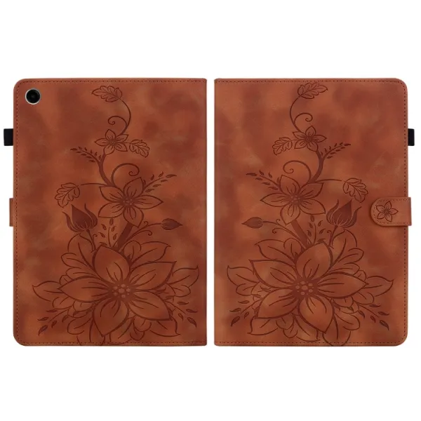 ART LILY Zaklápacie puzdro pre Samsung Galaxy Tab A11+ hnedé