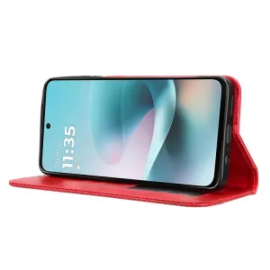 BUSINESS Peňaženkové puzdro pre Motorola Moto G57 Power červené