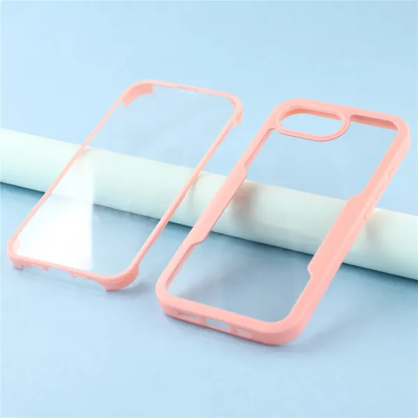 DUAL Obojstranný kryt s fóliou Apple iPhone 16e / iPhone 17e ružový