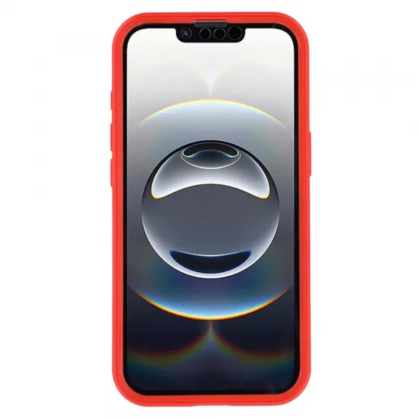 DUAL Obojstranný kryt s fóliou Apple iPhone 16e / iPhone 17e červený