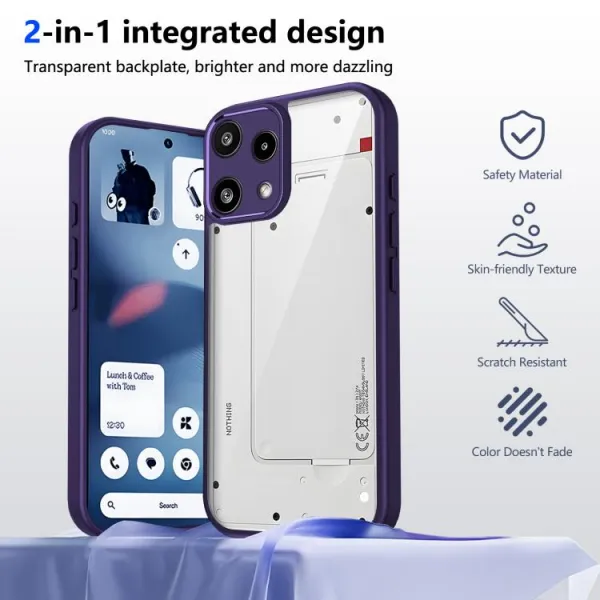 CRYSTAL Ochranný kryt pre Nothing Phone 3a Lite fialový