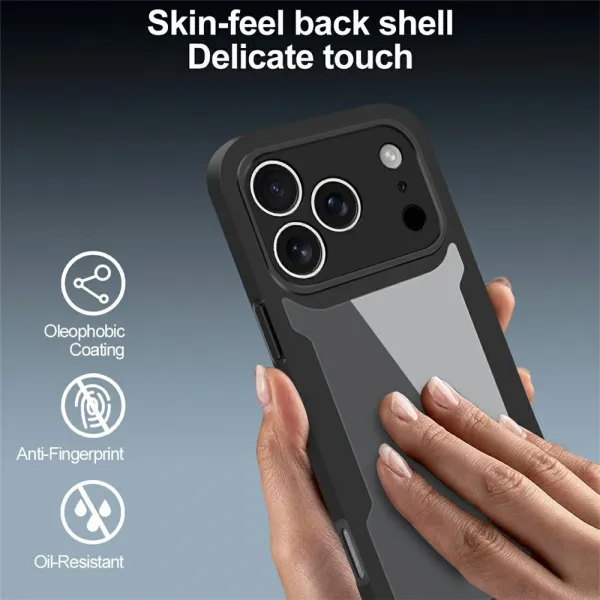 DUAL Obojstranný kryt s fóliou Apple iPhone 17 Pro Max modrý