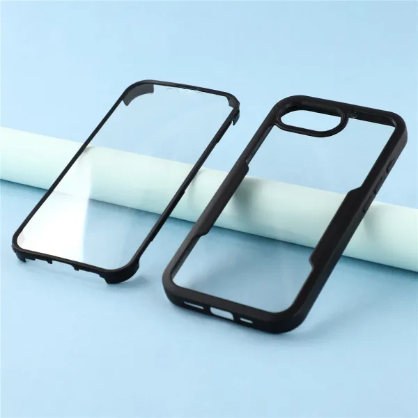 DUAL Obojstranný kryt s fóliou Apple iPhone 16e / iPhone 17e modrý
