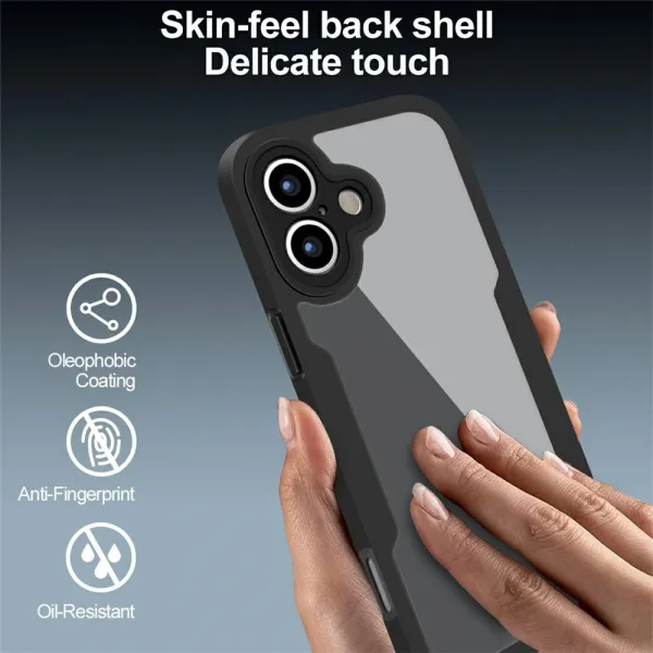 DUAL Obojstranný kryt s fóliou Apple iPhone 17 modrý