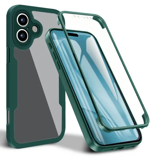 DUAL Obojstranný kryt s fóliou Apple iPhone 17 zelený