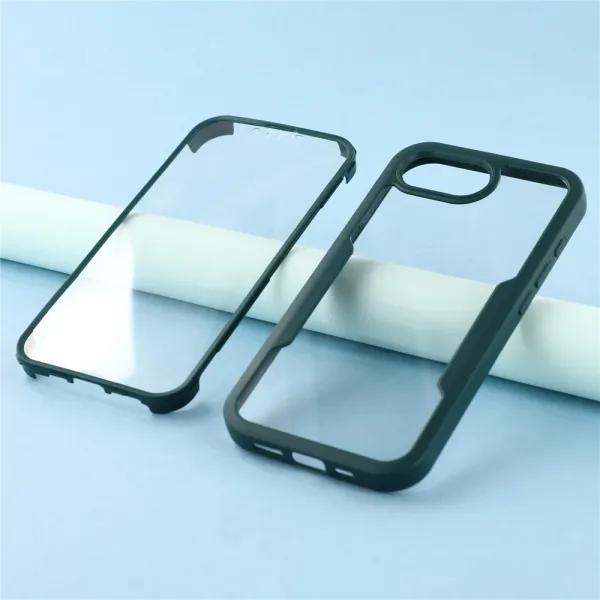 DUAL Obojstranný kryt s fóliou Apple iPhone 16e / iPhone 17e zelený