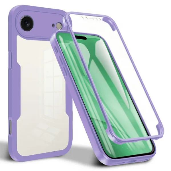 DUAL Obojstranný kryt s fóliou Apple iPhone Air fialový