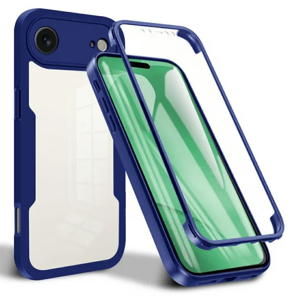 DUAL Obojstranný kryt s fóliou Apple iPhone Air modrý