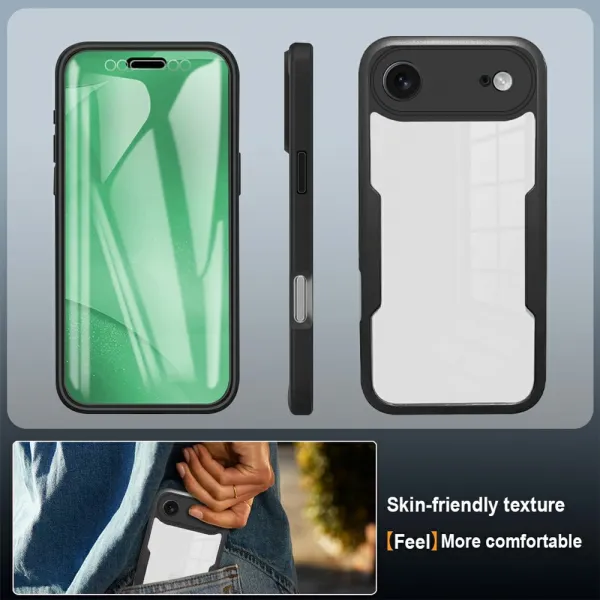 DUAL Obojstranný kryt s fóliou Apple iPhone Air modrý