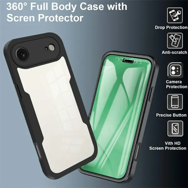 DUAL Obojstranný kryt s fóliou Apple iPhone Air modrý