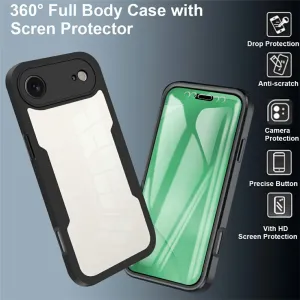 DUAL Obojstranný kryt s fóliou Apple iPhone Air modrý