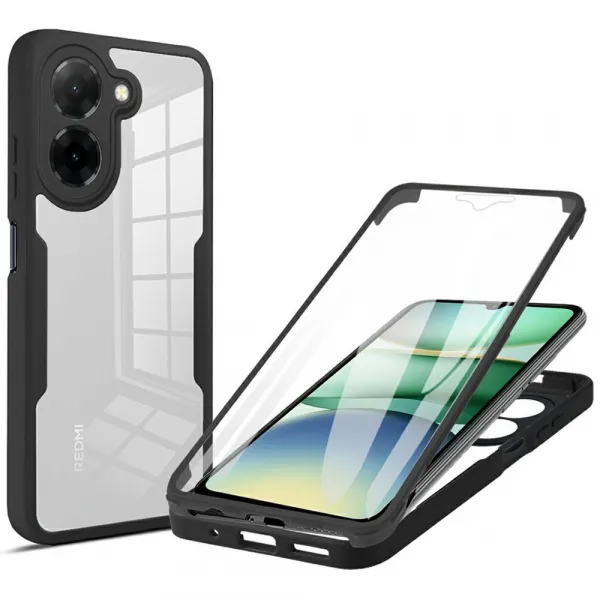 DUAL Obojstranný kryt s fóliou Xiaomi Redmi A5 čierny
