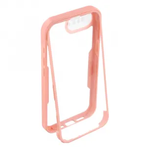 DUAL Obojstranný kryt s fóliou Apple iPhone 16e / iPhone 17e ružový