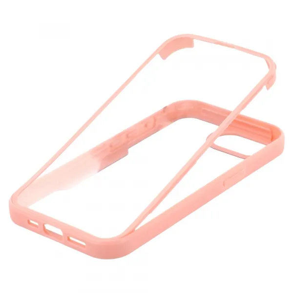 DUAL Obojstranný kryt s fóliou Apple iPhone 16e / iPhone 17e ružový
