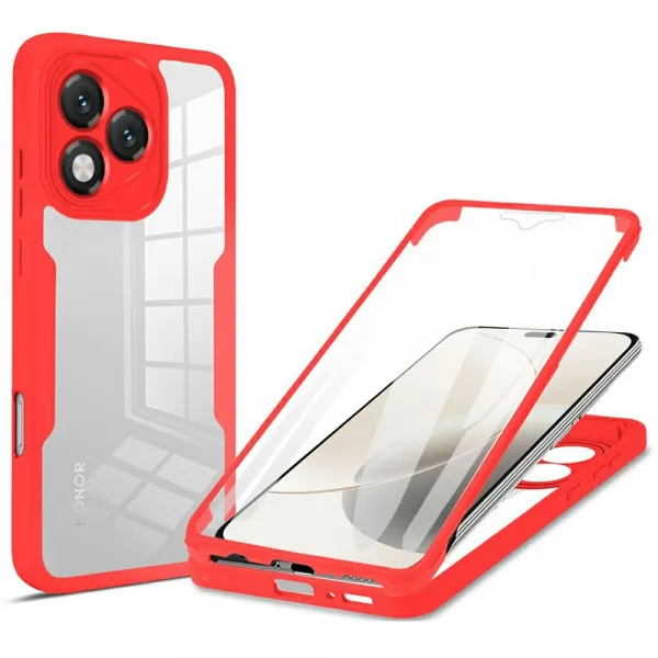 DUAL Obojstranný kryt s fóliou Honor 400 Lite 5G červený